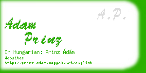 adam prinz business card